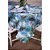 Toalha de Mesa Retangular em Tecido Impermeável Acqua Linea Palm Azul - Imagem 1