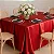 Toalha de Mesa Quadrada em Cetim Vermelho - Imagem 1