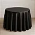 Toalha de Mesa Redonda para Buffet em Cetim Preto - Imagem 2