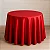 Toalha de Mesa Redonda para Buffet em Cetim Vermelho - Imagem 2