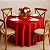 Toalha de Mesa Redonda para Buffet em Cetim Vermelho - Imagem 1