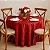 Toalha de Mesa Redonda para Buffet em Cetim Amassado Vermelho - Imagem 1
