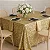 Toalha de Mesa Retangular em Cetim Amassado Dourado - Imagem 1