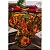 Toalha de Mesa em Gorgurinho Floral Laranja - Imagem 1