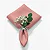 Guardanapo em Tecido Jacquard Tradicional Falso Liso Rosa Envelhecido - Imagem 1