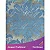 Guardanapo em Tecido Jacquard Azul e Dourado Medalhão Tradicional - Imagem 1