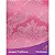 Guardanapo em Tecido Jacquard Rosa Pink Chiclete Medalhão Tradicional - Imagem 1