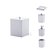 Kit Acessórios Para Banheiro Quadratta Branco 5 Peças - Imagem 1