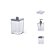 Kit Acessórios Para Banheiro Quadratta Transparente 4 Peças - Imagem 1