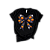 Camiseta Feminina de Algodão Halloween Laço Abobora - Imagem 1