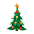 Almofada Formato Árvore de Natal decorada Magica cheia - Imagem 1