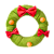 Almofada enfeite decoração de natal Formato Guirlanda com laços de natal - Imagem 1