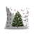 Almofada Branca 35x35 Pinheiro Natal - Imagem 1