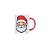 Caneca Porcelana 325ml Rosto Papai Noel Natal - Imagem 3