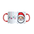 Caneca Porcelana 325ml Rosto Papai Noel Natal - Imagem 1