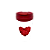 Copo Bucks Acrilico  470ml - Coração de Rosas - Imagem 1