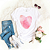 Camiseta Feminina Branca de Algodão  - Digital do amor - Imagem 2