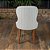 Cadeira Paris em Facto Branco Pérola com Matelassê nas Costas - Imagem 2