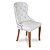 Cadeira Paris em Facto Branco Pérola com Tachas nas Costas Botonê no Encosto - Imagem 1