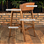 Banqueta Damasco em Courissimo Caramelo com Base em Madeira Capuccino - Imagem 4