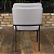 Cadeira Cristal em Linho Cinza com Base em Metal Preto - Imagem 6