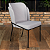 Cadeira Cristal em Linho Cinza com Base em Metal Preto - Imagem 2