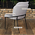 Cadeira Cristal em Linho Cinza com Base em Metal Preto - Imagem 4