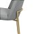 Cadeira Lucille Linho Cinza Stone Metal Dourado Tecido - Imagem 7