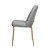 Cadeira Lucille Linho Cinza Stone Metal Dourado Tecido - Imagem 3