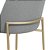 Cadeira Lucille Linho Cinza Stone Metal Dourado Tecido - Imagem 5