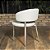 Cadeira Copenhague Em Couro Legítimo Off White Metal Champanhe - Imagem 6