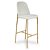 Banqueta Lucille Courissimo Caramelo Metal Dourado - Imagem 1
