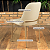 Cadeira Lucille em Courissimo Areia com Base em Metal Champanhe - Imagem 4