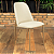 Cadeira Lucille em Courissimo Areia com Base em Metal Champanhe - Imagem 2