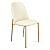 Cadeira Lucille em Courissimo Areia com Base em Metal Champanhe - Imagem 1