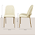 Cadeira Lucille em Courissimo Areia com Base em Metal Champanhe - Imagem 3
