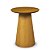 Mesa Lateral Redonda Base Cone Baixa Lamina cor Mel - Imagem 1