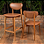 Banqueta Odara em Courissimo Caramelo com Encosto Laminado - Imagem 2