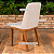 Cadeira Kalina em Tecido Soft Palha com Base em Madeira Natural - Imagem 4