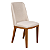 Cadeira Kalina em Tecido Soft Palha com Base em Madeira Natural - Imagem 1
