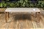 Mesa de Jantar Donatella 1,80x89cm Tampo de Vidro Off White Base Natural - Imagem 2