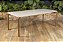 Mesa de Jantar Donatella 1,80x89cm Tampo de Vidro Off White Base Natural - Imagem 3
