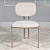 Cadeira Kioto em Bouclê Off White com Base em Metal Champanhe - Imagem 5