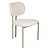 Cadeira Kioto em Bouclê Off White com Base em Metal Champanhe - Imagem 1
