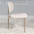 Cadeira Kioto em Bouclê Off White com Base em Metal Champanhe - Imagem 6