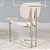 Cadeira Kioto em Bouclê Off White com Base em Metal Champanhe - Imagem 4