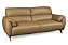 Sofá Puerto Fixo 2,40m em Couro Legítimo Castanho - Imagem 1