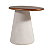 Mesa Lateral Calais em Bouclé Off White Mad. Nozes - Imagem 1