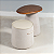 Mesa Lateral Calais em Bouclé Off White Mad. Nozes - Imagem 6