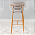 Banqueta Florença em Linho Cinza com Estrutura em Metal Efeito Madeira - Imagem 5